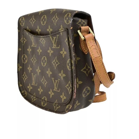 LOUIS VUITTON Saint Cloud MM Shoulder Bag Monogram Leather Brown - Picture 10 of 16